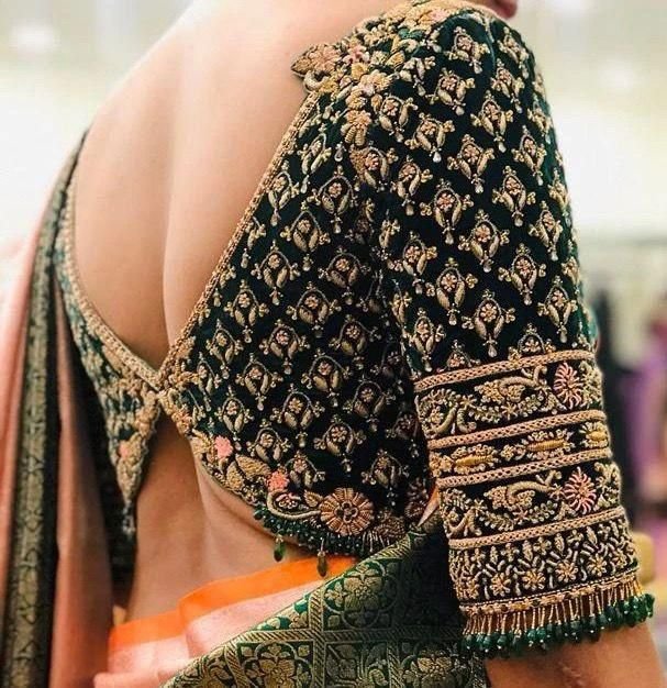 Embroidered Silk Saree with Blouse Piece